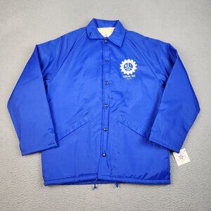 VTG King Louie Pro Fit Sherpa Line Snap Coach Jacket USA 80s NOS LIUNA Local 783